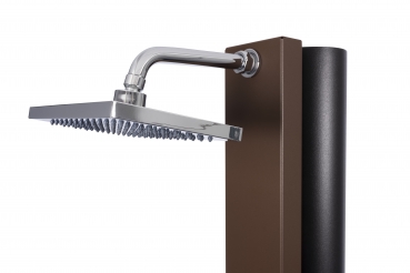 Solardusche ROYAL DELUXE-Rostbraun - 30liter - eckiger Duschkopf